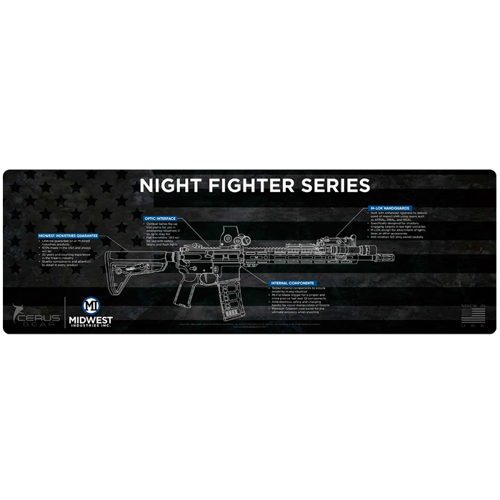 Midwest Industries AR-15 Series Gun Mat 36" x 12" - Black
